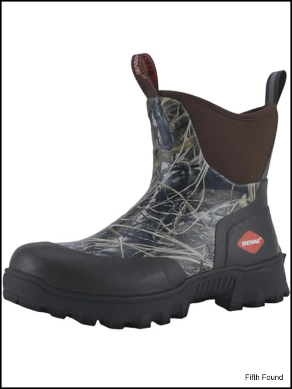 Men's Short Rubber Boots Waterproof Insulated Rain Boots with Comfort Sole
